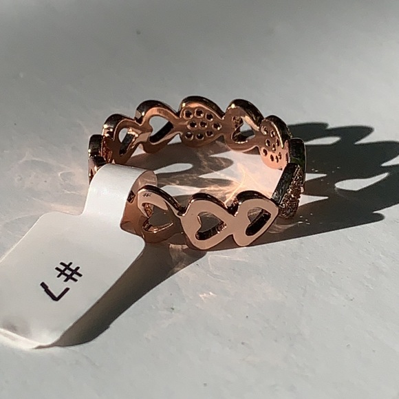Roxi Steeling Silver Rose Gold Plated Ring - Picture 3 of 4